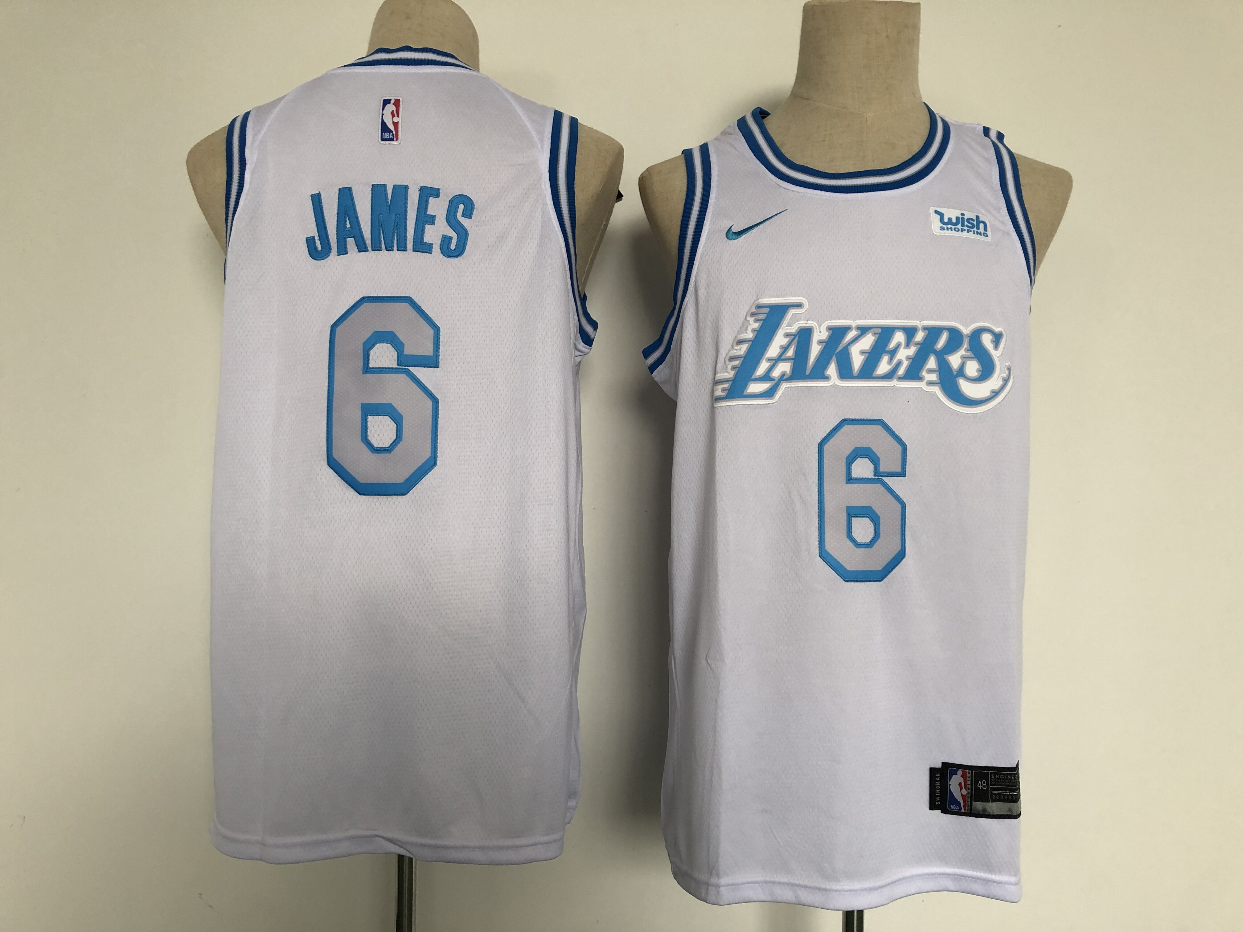 Men Los Angeles Lakers 6 James White Game City Edition Nike 2021 NBA Jersey